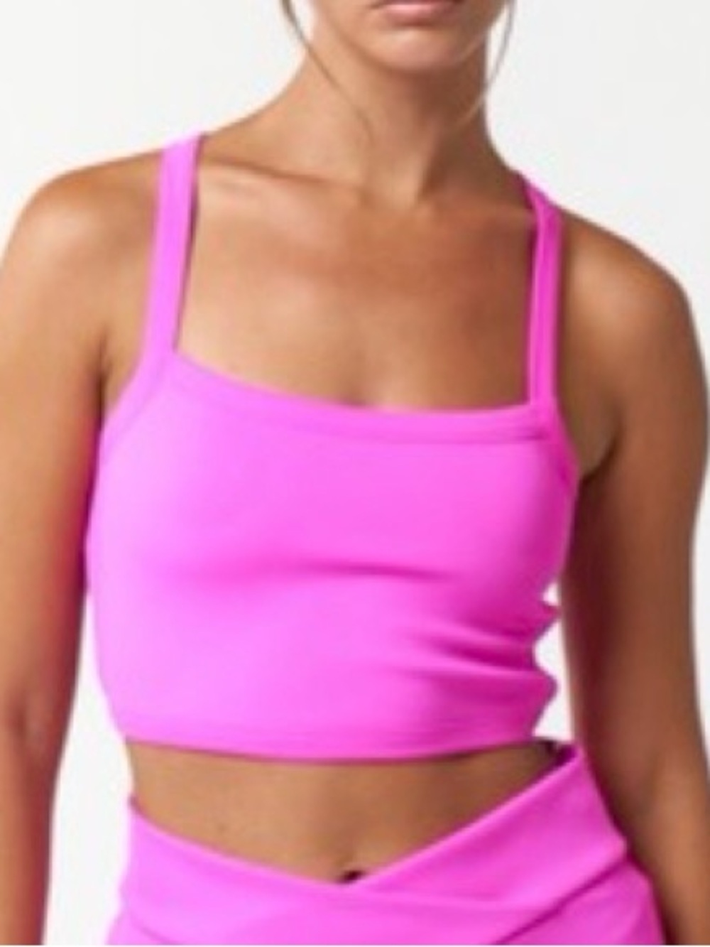 Women’s Scuba Crop Tank Top - Hot Pink